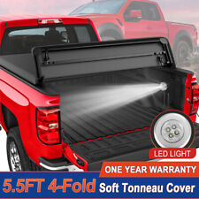 5.5ft 4-fold Soft Truck Bed Tonneau Cover For 2004-2015 Nissan Titan Waterproof
