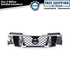 Grille Grill Chrome Black Honeycomb Style Front For 08-14 Nissan Titan