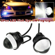 2pcs Led Fish Eye 5w Car Suv Driving Fog Light Daytime Running Drl Bulb Lamp Kit