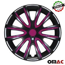 14 Inch Hubcaps Wheel Rim Cover For Honda Glossy Black Violet Insert 4pcs Set