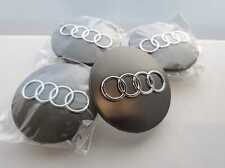 Set4pcs Audi 67mm Gray Chrome Wheel Rim Center Hub Caps Replacement 4b0601170a