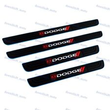 For Dodge 4pcs Blue Border Rubber Car Door Scuff Sill Cover Panel Step Protector