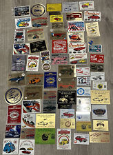 Lot Of 60 Car Show Antique Car Rally Meets Metal Badges Plaques- Most Stick-on