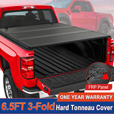6.5ft 3-fold Hard Tonneau Cover Fiberglass For 2000-2006 Toyota Tundra Truck Bed