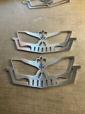 Pair Brushed Stainless Steel Caprice Skull Emblems 90 89 88 87 91 92 93 94 95 96
