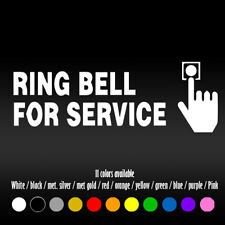 8 Ring Bell For Service Store Business Wall Sign Car Window Vinyl Decal Sticker