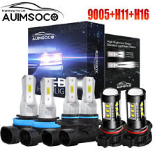 Car 6000k Led Headlights Fog Lights Kit Bulbs Combo For Jeep Compass 2011 2012