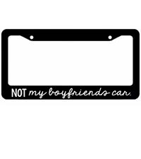 Not My Boyfriends Car Black License Plate Frame Funny Girly Wakaba Jdm Girl