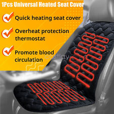 12v Universal Convenient Warmer Heated Seat Cover Heater Cushion W Switch Black