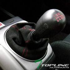 Topline For Honda Mtat Shifter Shift Boot Gear Cover - Black Suede Wred Stitch