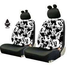 Disney Mickey Mouse Sideless Car Seat Covers Set With Fun Ears Headrest Covers