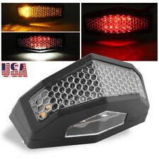 Motorcycle Led Turn Signals Brake Light License Plate Integrated Stop Tail Light