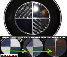 Carbon Fiber Gloss Black Vinyl Sticker Overlay Complete Set Fits Bmw Emblems