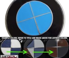 Light Blue Vinyl Sticker Overlay Complete Set Hood Trunk Rim Fits Bmw Emblems
