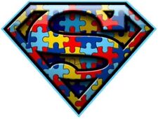 Superman Autism Awareness Sticker Decal Select Your Size