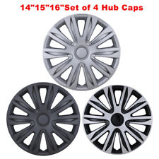14-16 Set Of 4 Wheel Covers Snap On Full Hub Caps R14 R15 R16 Tire Steel Rim