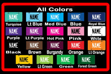 Personalized Custom Aluminum License Plate Car Tag Your Name Color Only