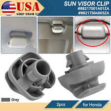 2x Sun Visor Shade Holder Clip Retainer Gray 88217s04003za For Honda Civic Cr-v