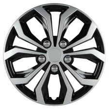Black Silver Universal 16 Snap On Wheel Covers 1pc - Wh553-16s-bs-misc