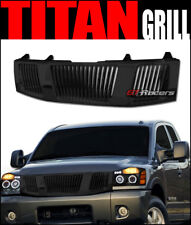 For 2004-2007 Nissan Titanarmada Black Vertical Front Hood Bumper Grill Grille