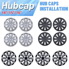 141516 Set Of 4 Universal Wheel Rim Cover Hubcaps Snap On Car Truck Suv