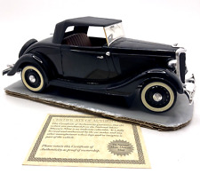 National Motor Museum Mint 1934 Ford Solido V8 Roadster Diecast 119 Ca Plate