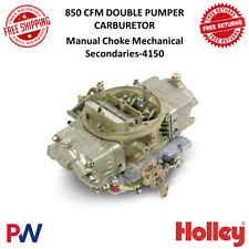 Holley 850 Cfm Double Pumper Carburetor Manual Choke Mechanical Secondaries-4150