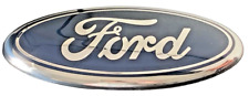 Premium Logo 7 Emblem Blue Oval Chrome Logo For Ford Grille