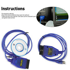 Aub Cable For Vag-com Vcds Scanner Tool Obd2 Ii Kkl Ftdi 409.1 Vw Audi Test Line