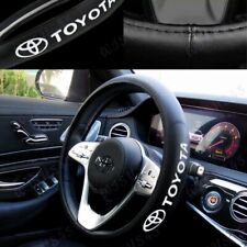 Faux Leather For Toyota Black 15 Diameter Car Auto Steering Wheel Cover New