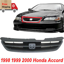 For 1998 1999 2000 Honda Accord Front New Grille Black Primed Shell And Insert
