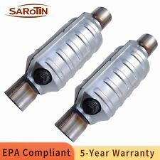 Pair 2.25 Outlet Catalytic Converter Universal Epa Stainless Steel Weld-on