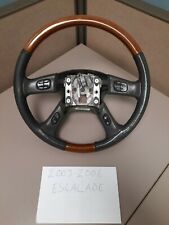 Oem 03-06 Cadillac Escalade Steering Wheel Leather Wood W Dic Buttons Grey
