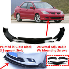Add-on Universal For 2004-2005 Mitsubishi Lancer Black Front Bumper Lip Splitter