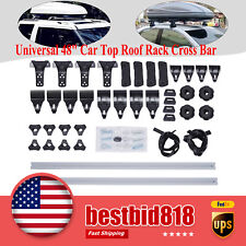 Universal Top Roof Rack Cross Bars Rails W 3 Kinds Clamp For Car Adjustable