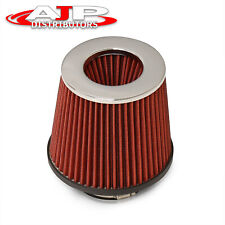 3 Air Filter Replacement Cold Short Ram Intake Washable Clamp Silver For Ford