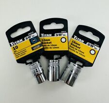 Titan Individual 38 Drive Shallow Metric Socket Choose From 6mm - 22mm