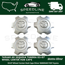 T69440 4x Sequoia Tundra 03-07 Wheel Center Hub Caps Silver 56069440 For Toyota