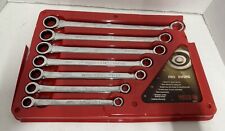 Nos Matco Usa 7pc Sae Ratcheting Double Box End Wrench Set Sgrbl7t Pro Swing