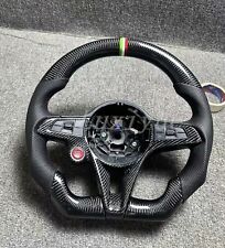 Carbon Fiber Steering Wheel Framecover For Alfa Romeo Giulia Stelvio 2017-2019