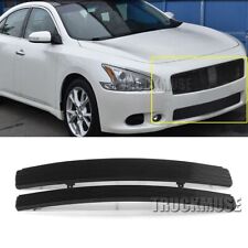 Black Billet Grille For Nissan Maxima 09-14 Front Combo Main Upper Lower Grill