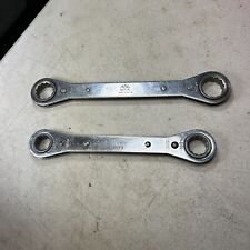 Mac Tools - Lot Of 2 Ratcheting Box End Wrenches Rw2022-s Rw2428-2  Usa