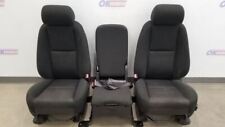 12 Chevy Silverado 2500 Lt Front Seat Set With Console Black Cloth Manual