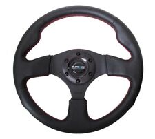 Nrg Steering Wheel 320mm Race Sport Type-r Black Leather Red Stitch