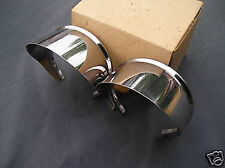 New Pair Of Accessory Stainless Steel Mirror Visors For 4 5 Inch Round Mirrors