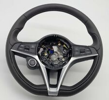 2017-2019 Alfa Romeo Guilia Heated Steering Wheel Black Leather Oem