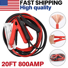 Heavy Duty 4 Gauge 800 Amp 20 Ft Battery Booster Cable Emergency Power Jumper