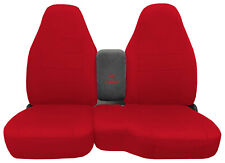 Car Seat Covers Cotton Solid Red Fits 1998-2003 Ford Ranger 6040 Highback