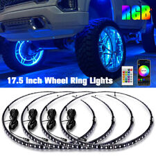 4pcs 17.5 Rgb Wheel Ring Lights Led For Truck Car Rim Lights Bluetooth App
