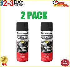 2pc Black Truck Bed Liner Trailer Coating Spray Protection Automotive Paint 15oz